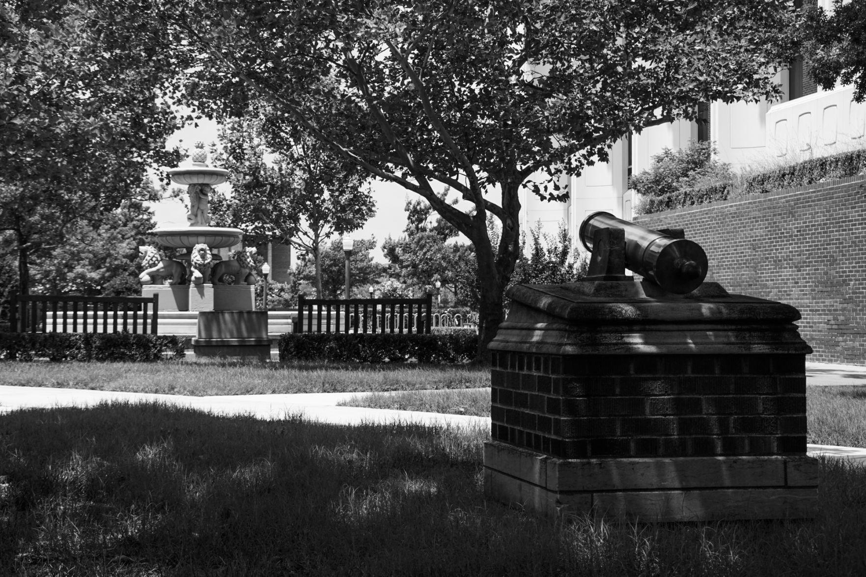Statue and fountain